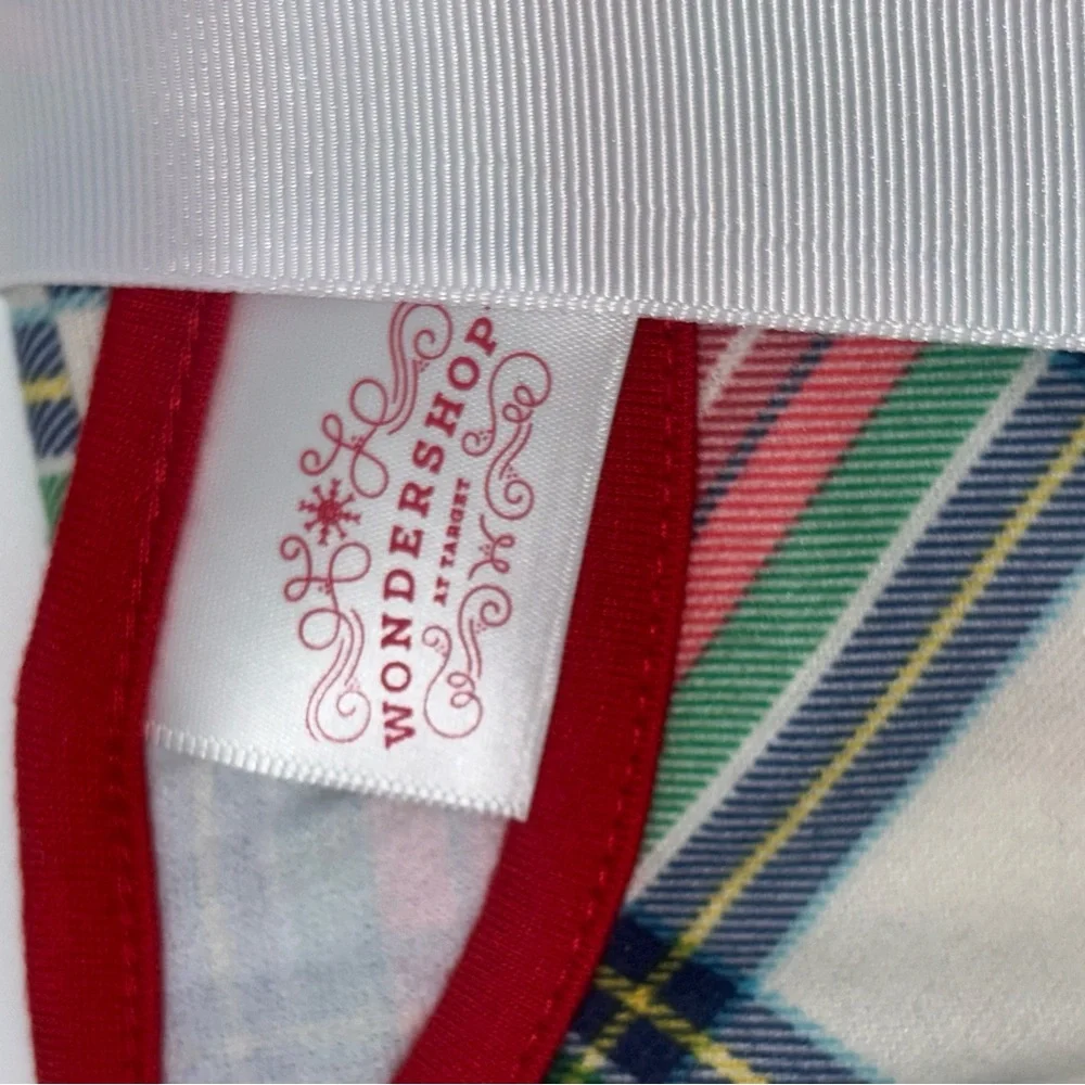 WONDERSHOP Girls Christmas Nightgown Lot Set Pajama Tartan Plaid Dress‎ NEW 8 10